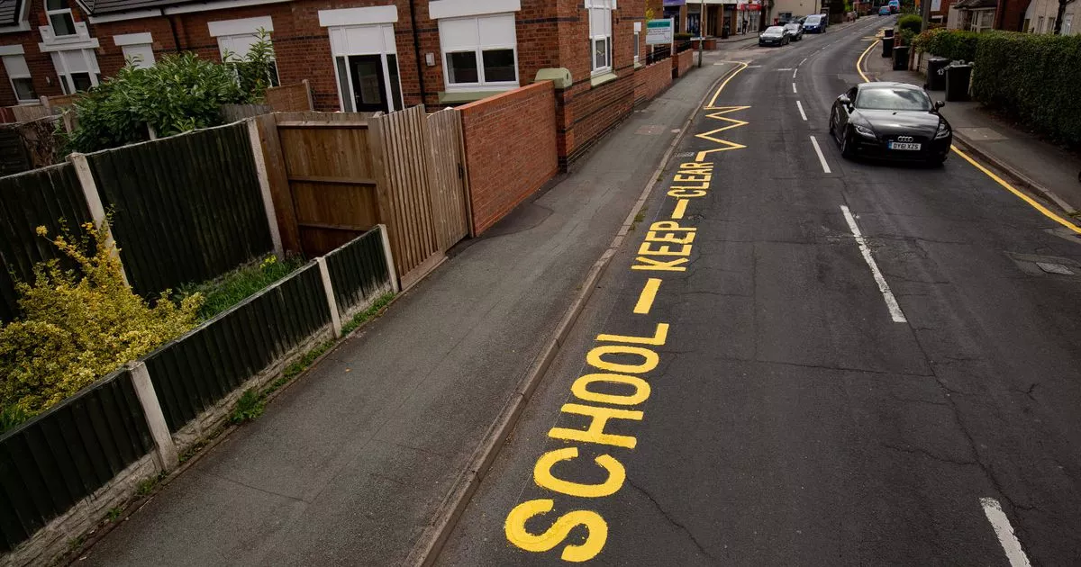 Illustration for the theory test question: Why should this road marking be kept clear?