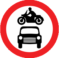 Illustration for the theory test question: What does this sign mean?