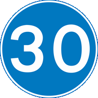 Illustration for the theory test question: What does this sign mean?