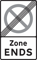 Illustration for the theory test question: What does this sign mean?