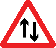 Illustration for the theory test question: What does this sign mean?