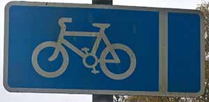 Illustration for the theory test question: What does this sign mean?