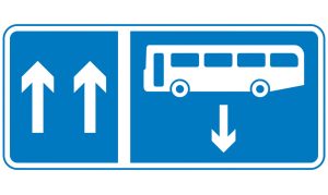 Illustration for the theory test question: What does this sign mean?