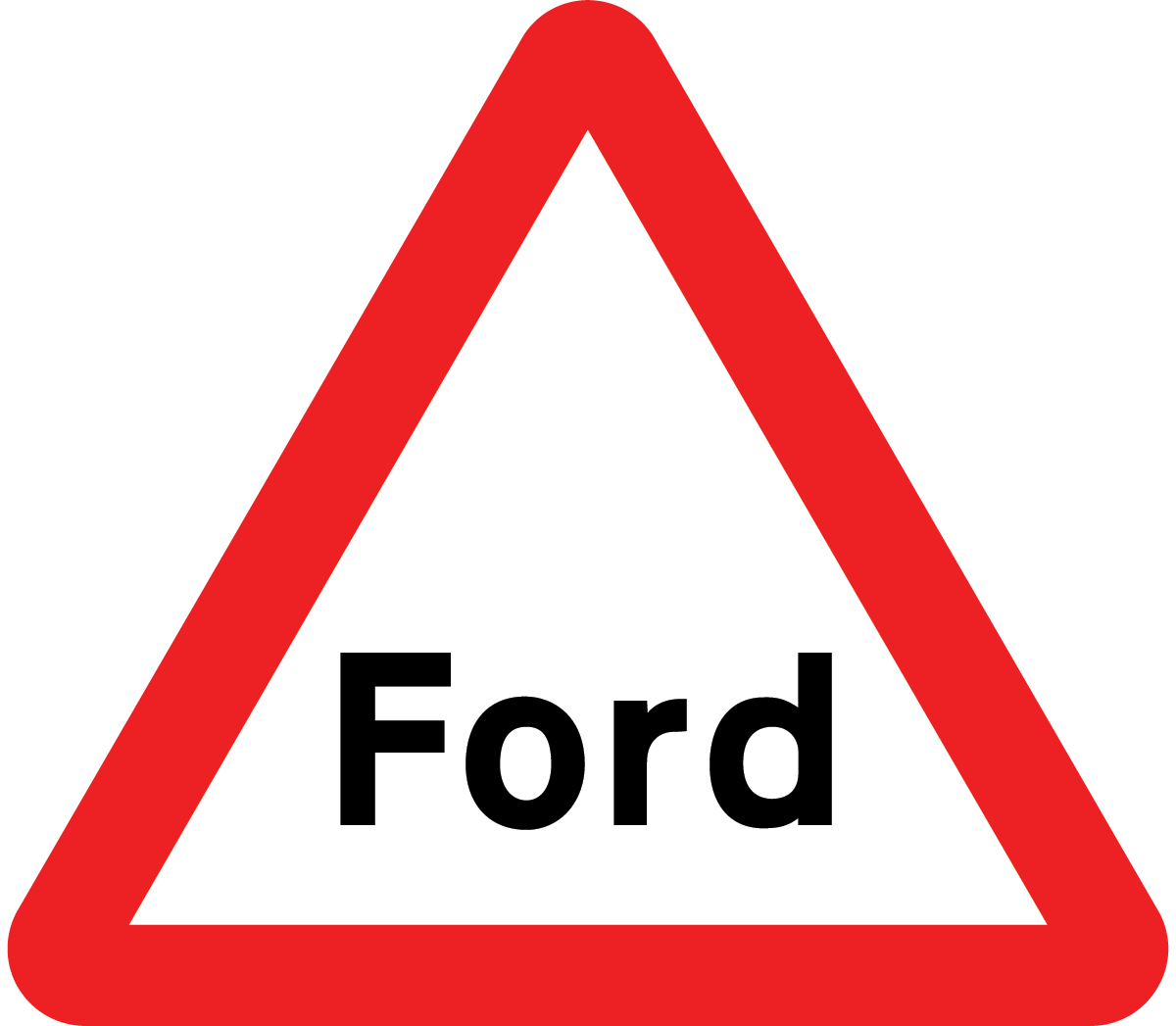 Illustration for the theory test question: Why should your brakes be checked after passing this hazard?