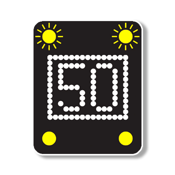 Illustration for the theory test question: What does this sign mean on the motorway?