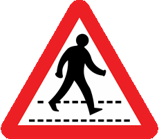Illustration for the theory test question: What does this sign mean?