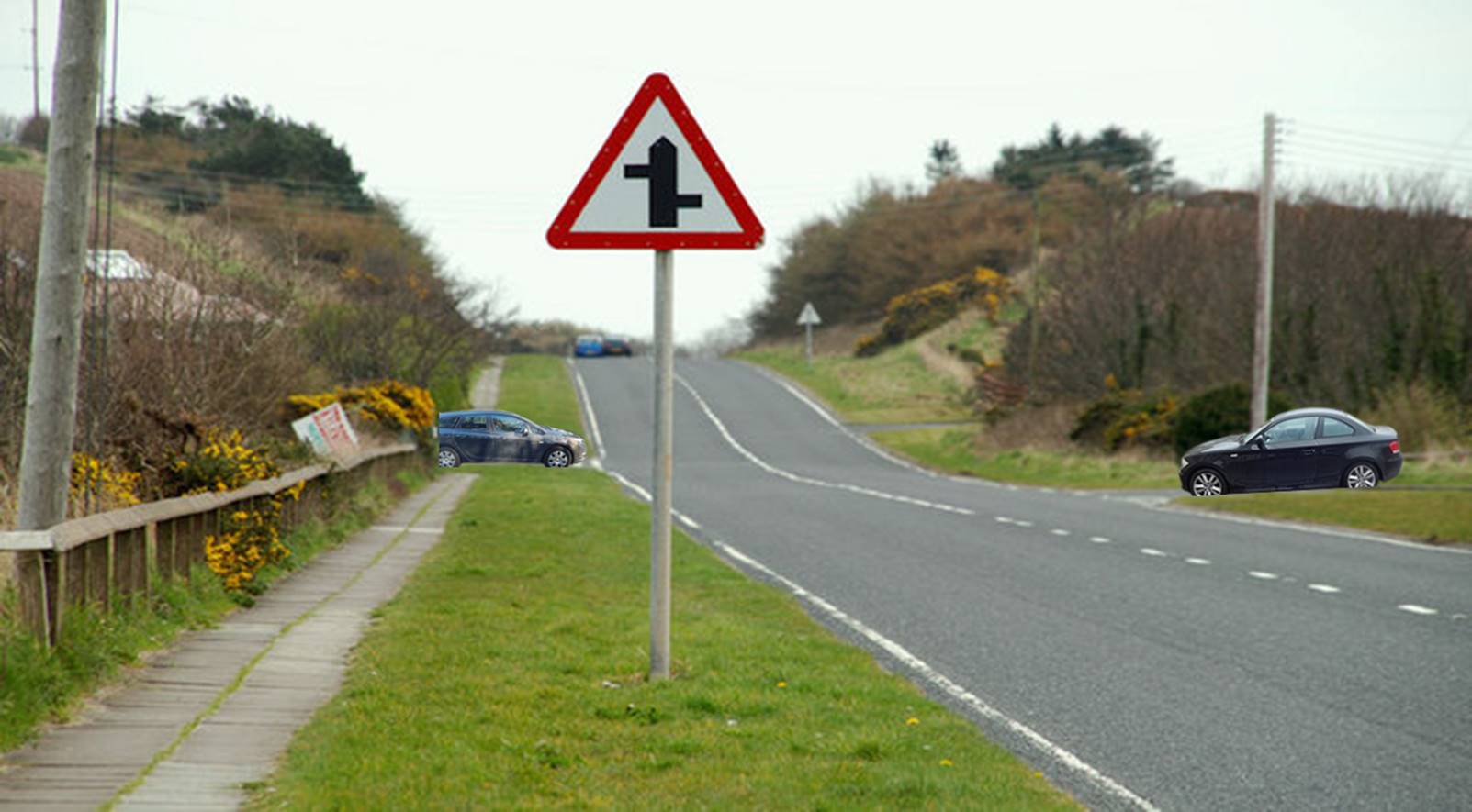 Illustration for the theory test question: You should reduce your speed when seeing this sign. Why?
