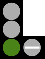 Illustration for the theory test question: What is meant by this traffic light signal?