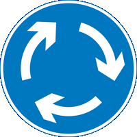 Illustration for the theory test question: What does this sign mean?