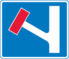 Illustration for the theory test question: What is meant by this sign?